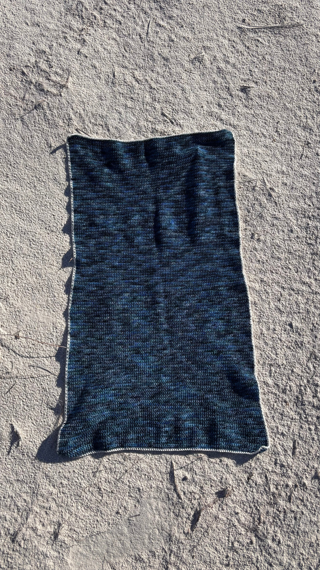 Blue Crochet Lap Blanket