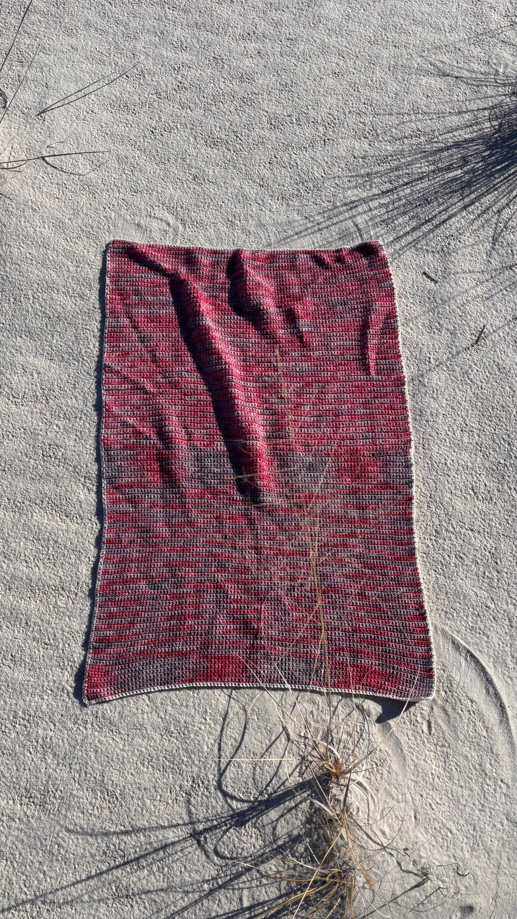 Pink Crochet Lap Blanket