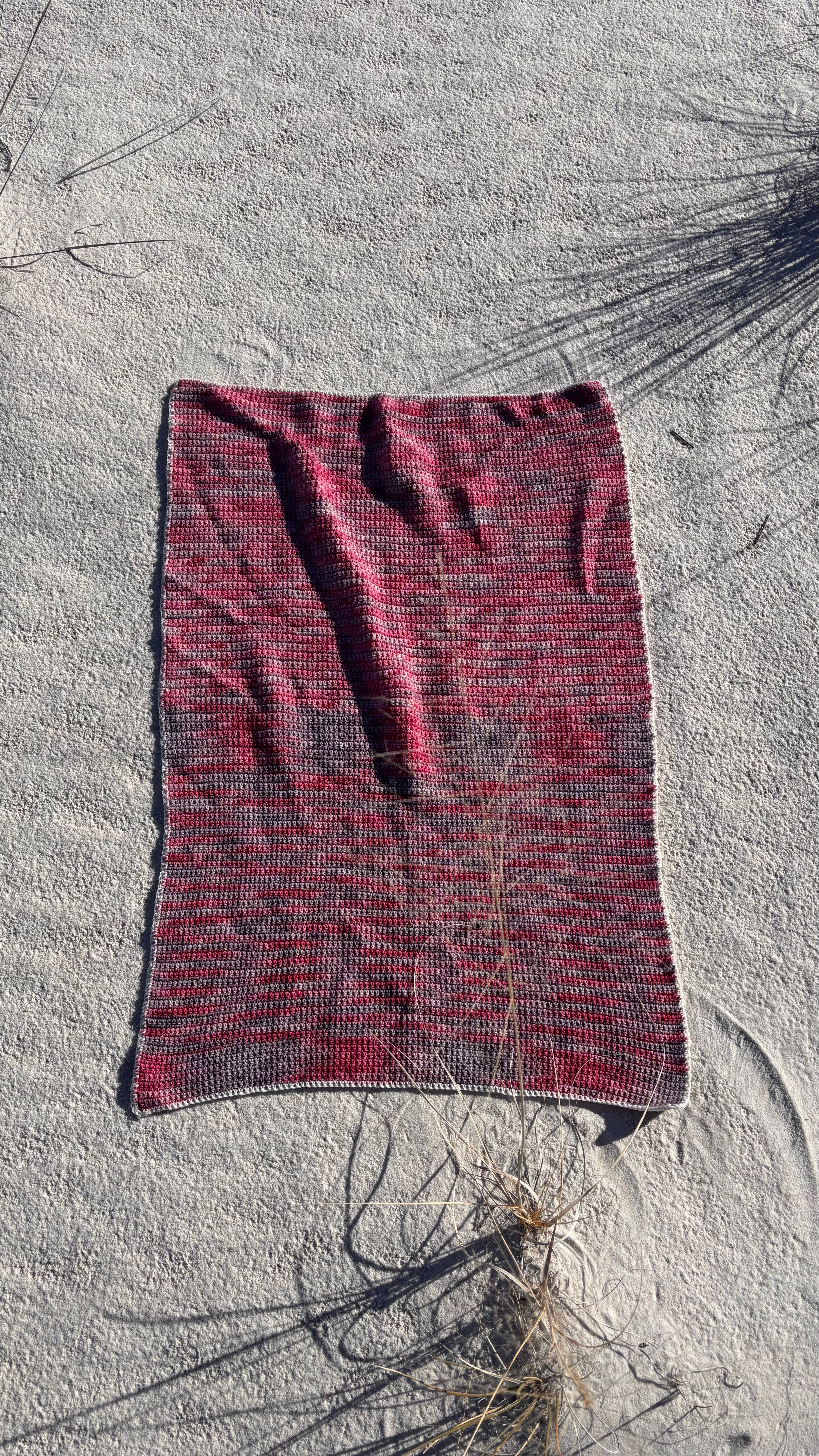 Pink Crochet Lap Blanket