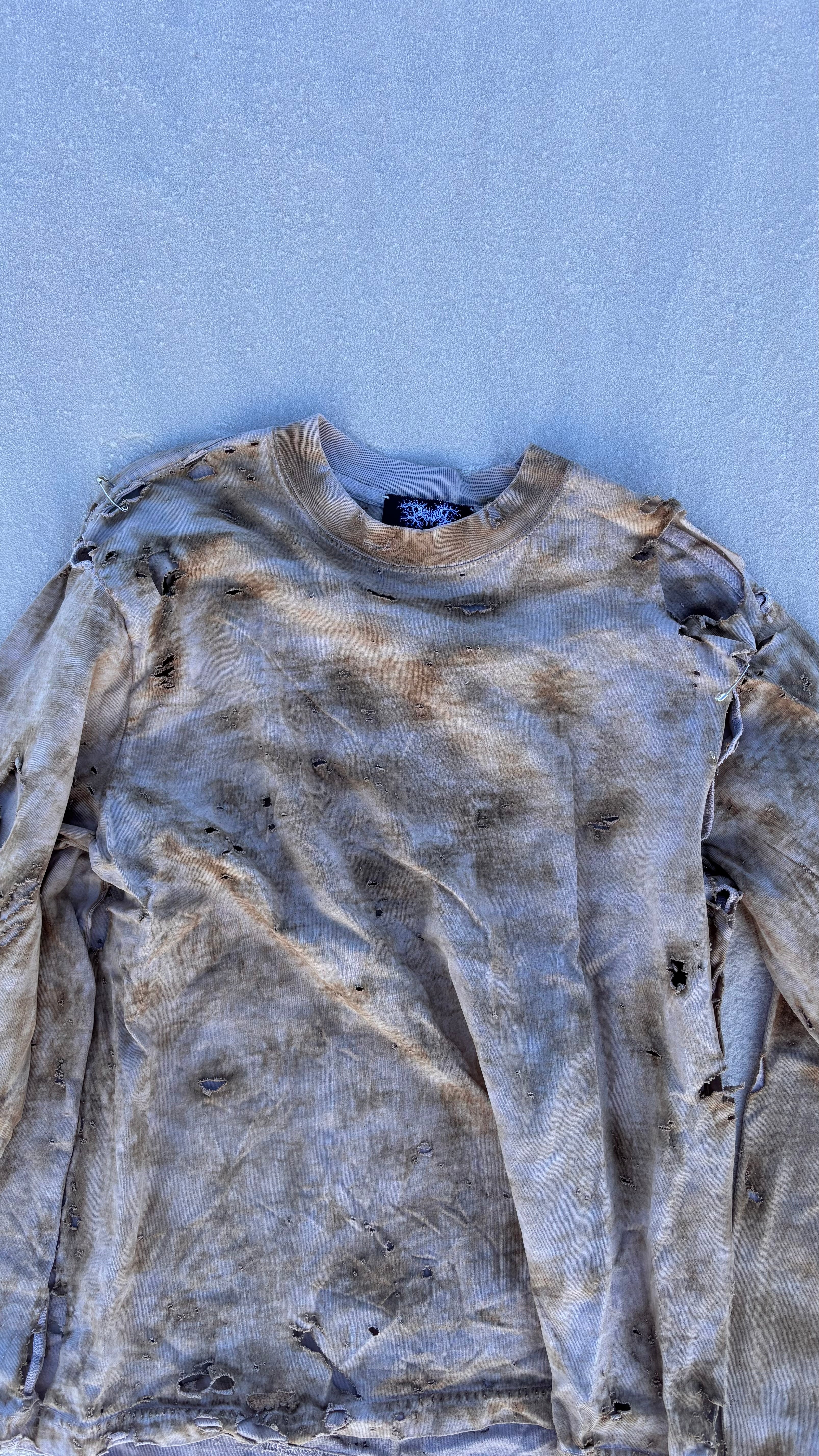 #3 Shit - LS Shredded Shirt